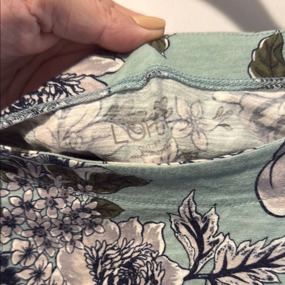 LOFT Green Ruffled Relaxed Blouse - Picture 2 of 2